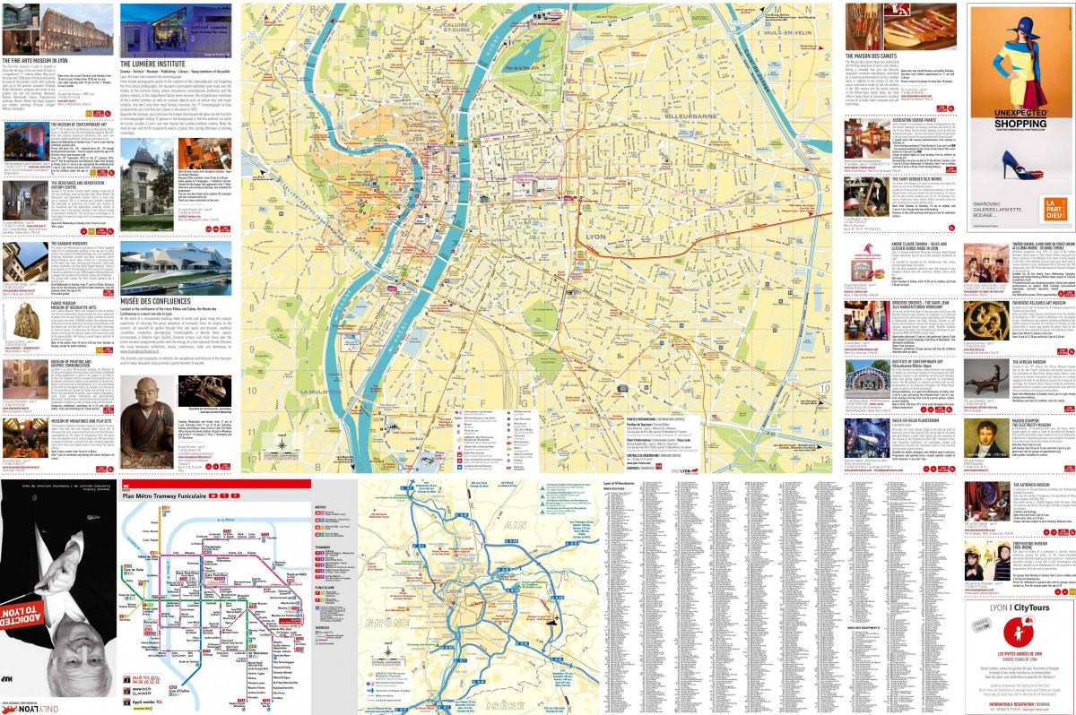 karta över Lyon väggmålningar