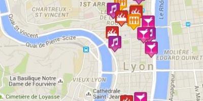 Karta över gay Lyon