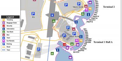 Lyon frankrike flygplats karta