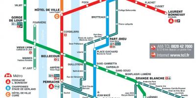 Lyon frankrike metro karta