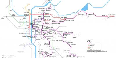 Lyon järnväg karta