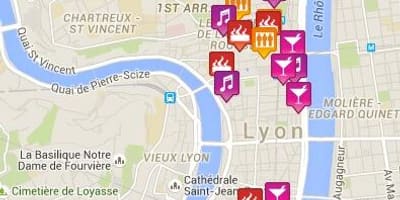 Karta över gay Lyon