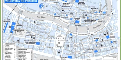 Karta över Lyon bög 
