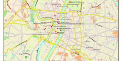 Lyon turistattraktioner karta
